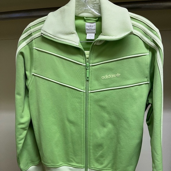Vintage Adidas Lime Green Tracksuit Jacket & Pants - Picture 1 of 7